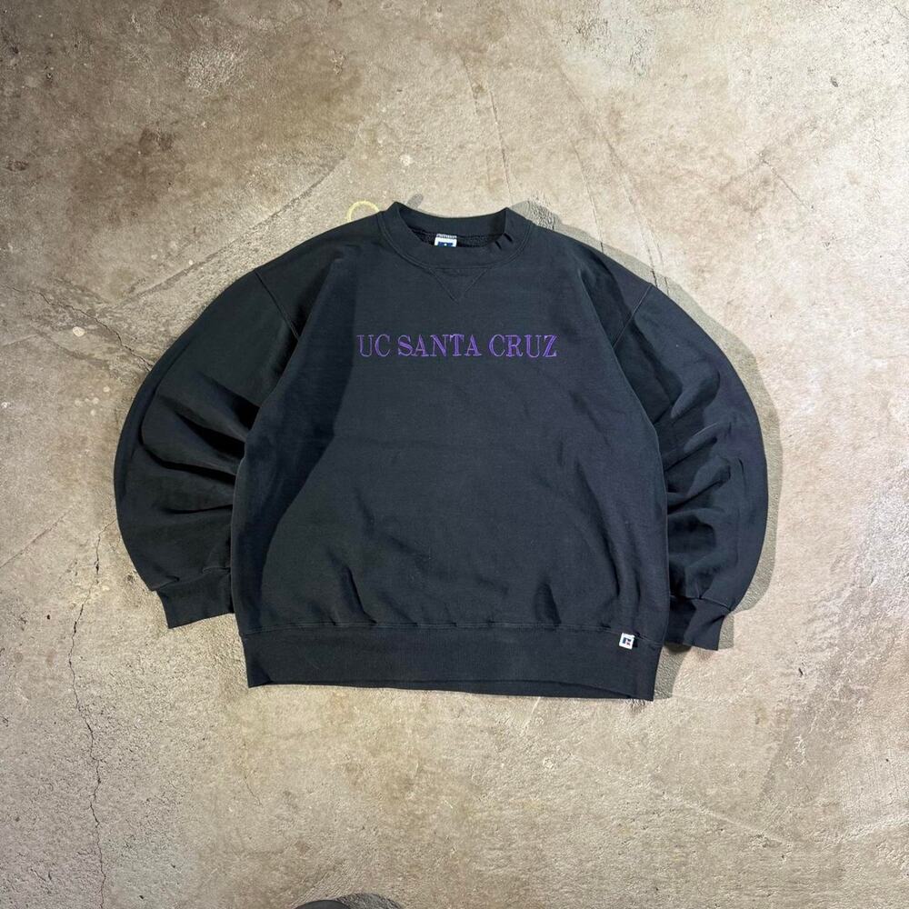 Vintage 90’s Black Russell Athletic UC Santa Cruz Crewneck Sweatshirt